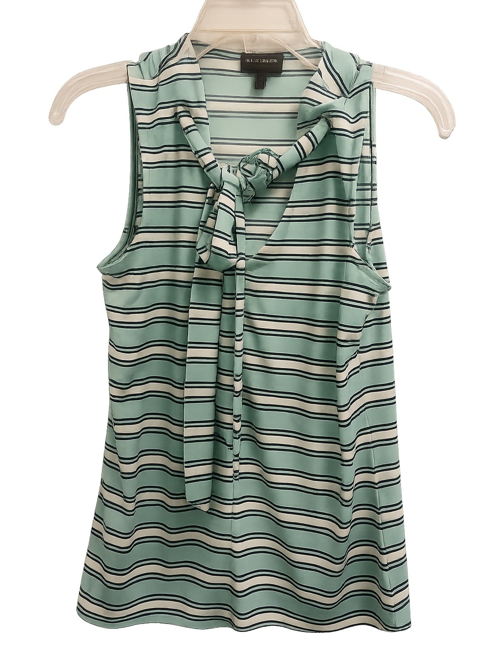 The Limited Mint Green Striped Tie-Neck Sleeveless Top
